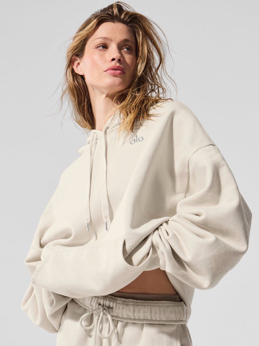 Alo Accolade Hoodie Bone XS